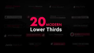 Modern Lower Thirds Video Displays template preview