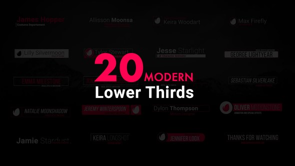 Modern Lower Thirds Video Displays template preview