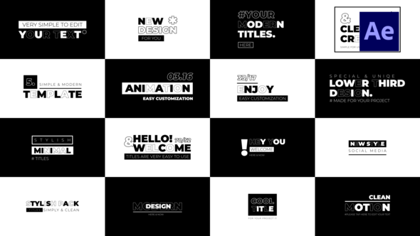 Videohive Typography Titles 39577985 Titles template preview