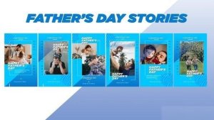 Videohive Happy FatherвЂ™s Day Instagram Stories Openers template preview