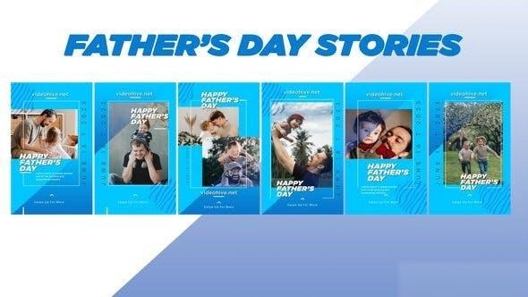 Videohive Happy FatherвЂ™s Day Instagram Stories Openers template preview