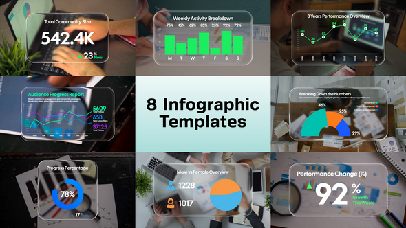 Videohive Liquid Glass Infographic Animations Openers template preview