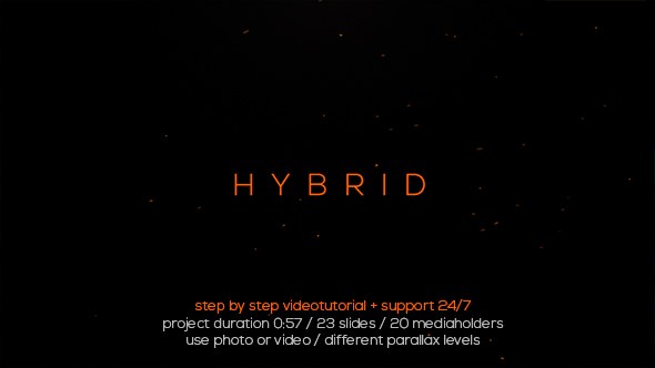 Hybrid Typo Opener Video Displays template preview