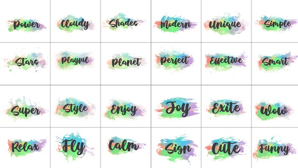 Videohive Water Colour Titles -V2 Titles template preview