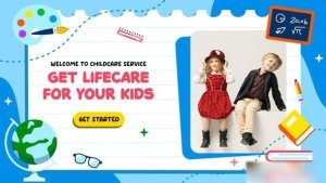 Videohive Modern Kindergarten Slide Promo Openers template preview