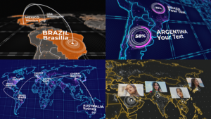 World Map Kit Video Displays template preview