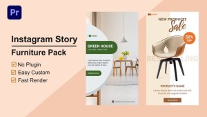Furniture Instagram Story Mogrt 09 Premiere Pro template preview