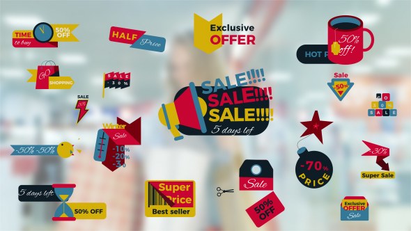 Videohive Creative Sale Badges Titles template preview