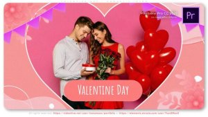 Valentine Day Romantic Intro Premiere Pro template preview