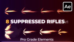Videohive Suppressed Rifles | Silencer Gun Shots 1 Elements template preview
