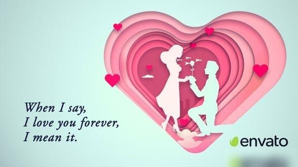 Videohive Layers Flip Logo - Love Openers template preview