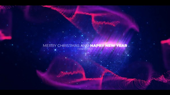 Christmas Opener with Particles Video Displays template preview
