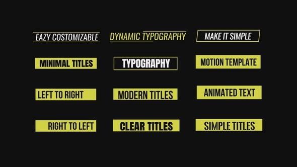 Videohive Single text Titles Elements template preview