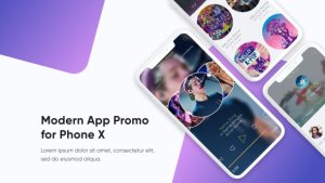 Modern App Promo Video Displays template preview