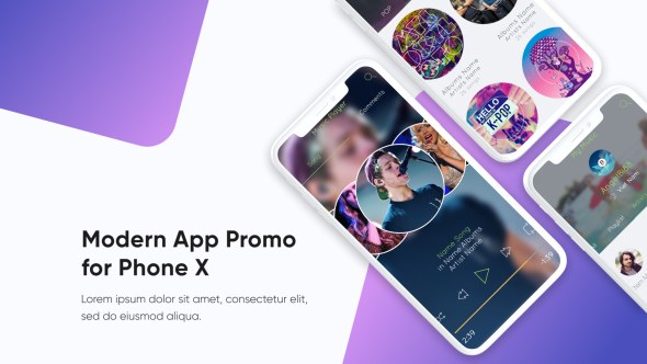 Modern App Promo Video Displays template preview