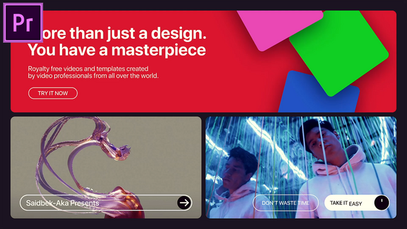 Multiscreen Slideshow Promo MOGRT for Premier Pro Premiere Pro template preview