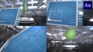 Videohive Blueprint 3D Logo for After Effects Logo Stings template preview