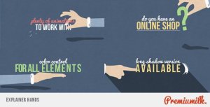 Explainer Hands Video Displays template preview