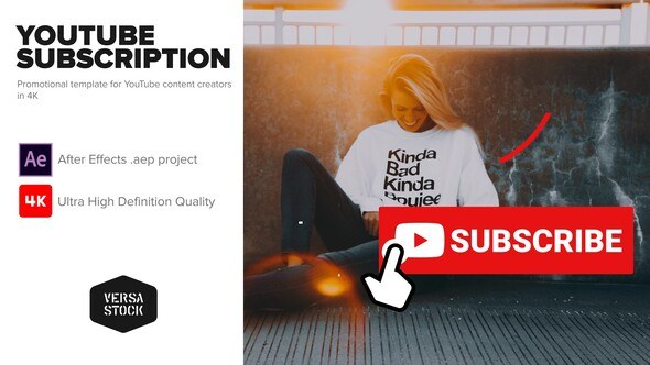 YouTube Subscribe Like Get Notified Promotion Kit Video Displays template preview