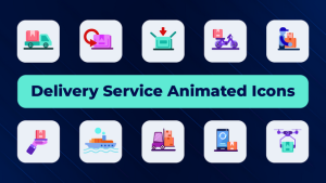 Videohive Delivery Service Animated Icons Elements template preview