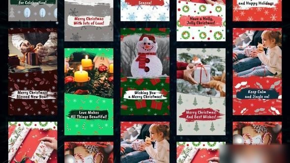 Videohive Christmas Brush Stories Openers template preview