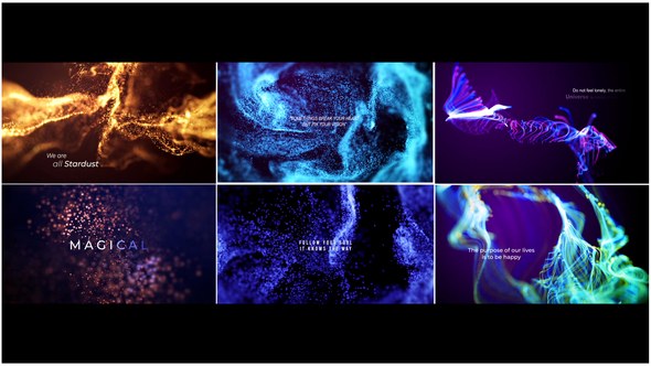 Videohive Abstract Titles | Particles Titles template preview
