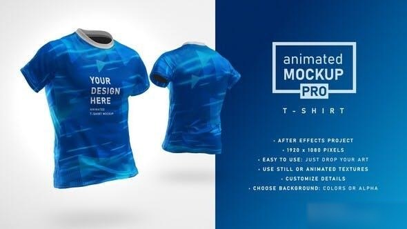 Videohive Animated Mockup PRO: 360 Animated T-shirt Mockup Template Product Promo template preview