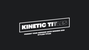 Videohive Kinetic Titles 39412807 Titles template preview