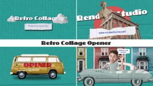 Videohive Retro Collage Opener 54616342 Openers template preview
