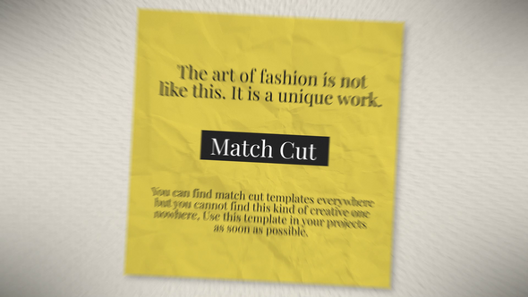 Videohive Match Cut 60691417 Video Displays template preview