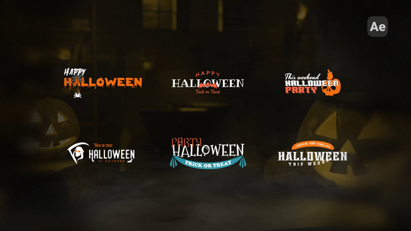 Videohive Halloween Typography Pack Titles template preview