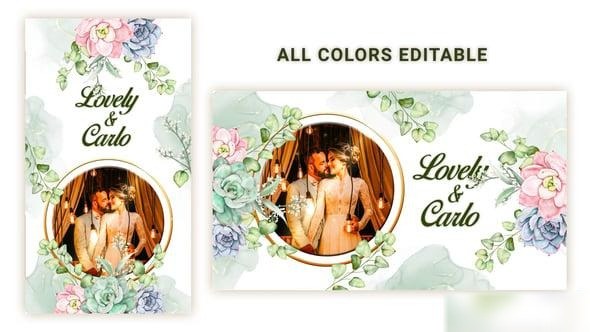 Videohive Watercolor Wedding Invitation 54960040 Openers template preview