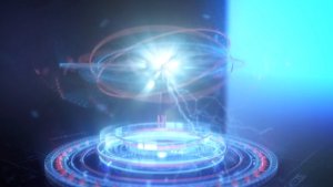 Futuristic Energy Circles Logo Video Displays template preview