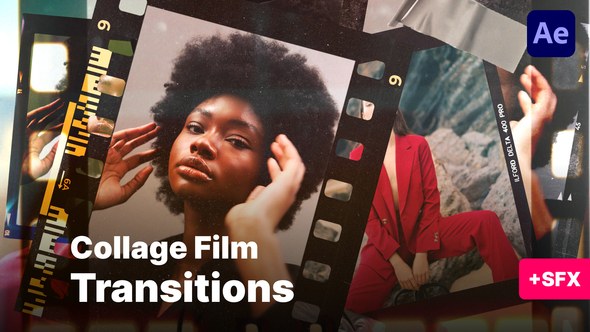Videohive Seamless Collage Transitions Elements template preview