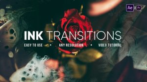 Ink Transitions Video Displays template preview