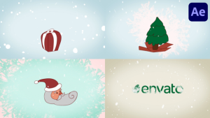 Videohive Santa Morphing Logo for After Effect Logo Stings template preview