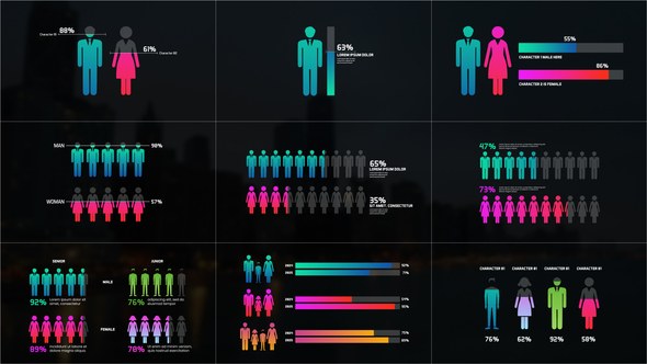Videohive People Chart Infographics 55383887 Infographics template preview