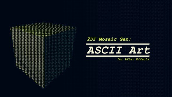 Videohive 2DF Mosaic Gen - ASCII Art Elements template preview