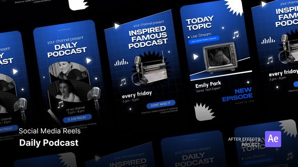 Videohive Reels - Daily Podcast After Effects Project Files Product Promo template preview