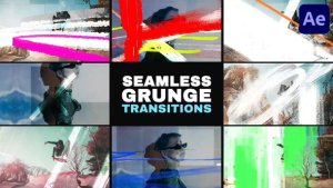 Videohive Grunge Glitch Seamless Transitions | After Effects Elements template preview