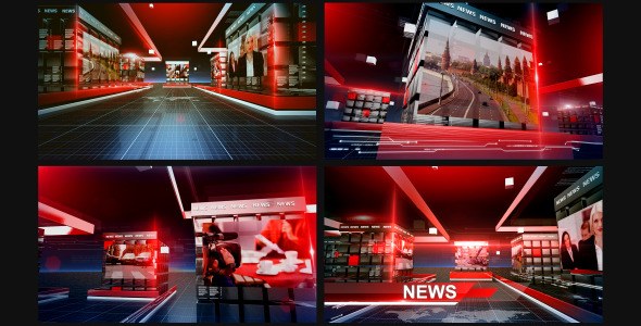 News opener Video Displays template preview