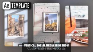 Videohive Vertical Social Media Slideshow - Customizable Backgrounds - AE Template Elements template preview