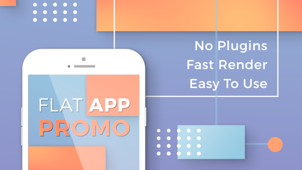 Flat App Promo Video Displays template preview