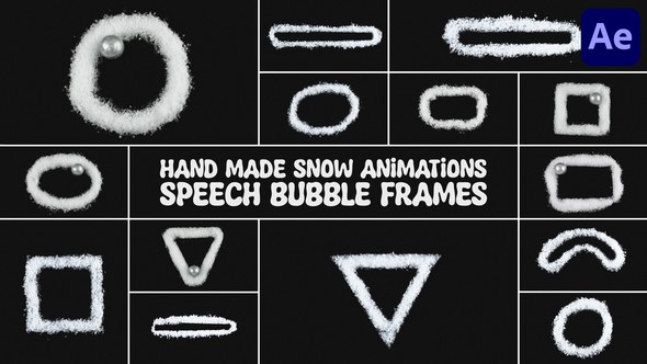 Videohive Snow Speech Bubbles for After Effects Elements template preview
