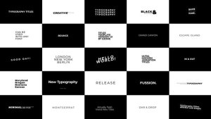 Videohive Typography Titles | AE 53205478 Titles template preview