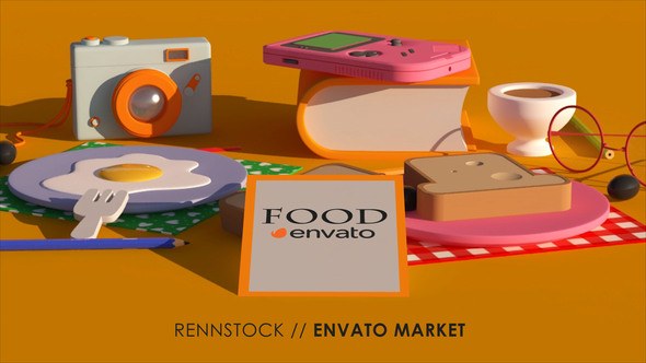 Videohive Food Cartoon Logo Logo Stings template preview