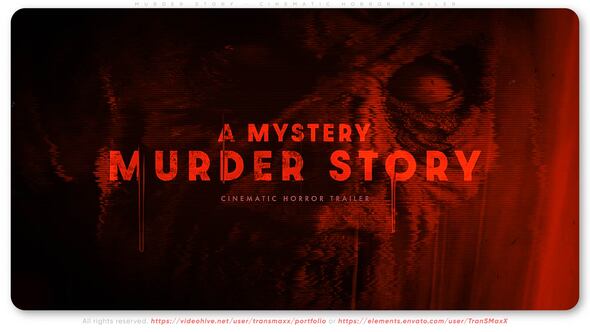 Videohive Murder Story - Cinematic Horror Trailer Video Displays template preview