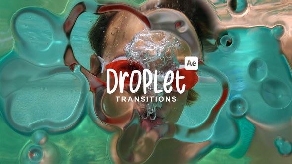 Videohive Droplet Transitions Elements template preview