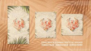Sand Beach Summer Holiday Vertical Travel Opener Openers template preview
