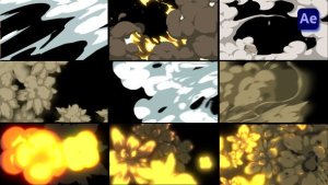 Videohive Cartoon Explosion Transitions [After Effects] Elements template preview